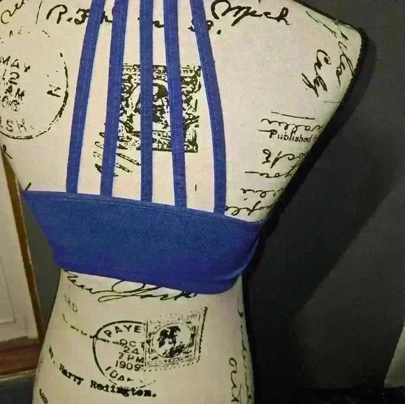 Jockey Womans Blue Padded Sports Bra - Picture 6 of 9